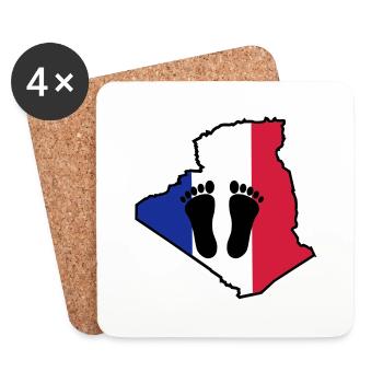 Algérie française pieds noirs - Dessous de verre (lot de 4) - blanc - Devant