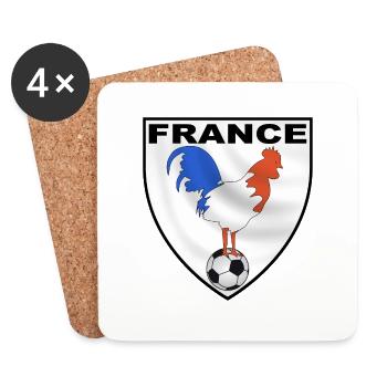 france écusson sport - Coasters (set of 4) - white - Front