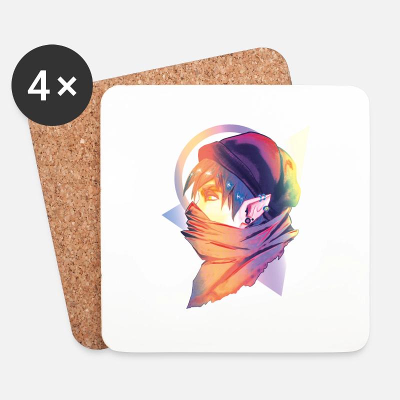 Elf modern - Untersetzer (4er-Set) - Weiß