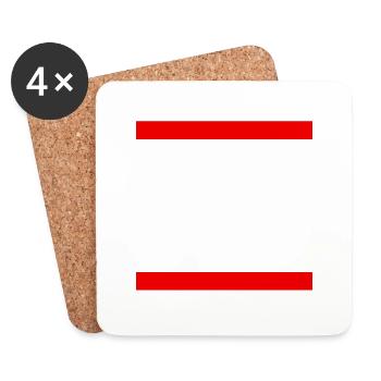 RUN LOGO BLANK - Untersetzer (4er-Set) - Weiß - Vorne