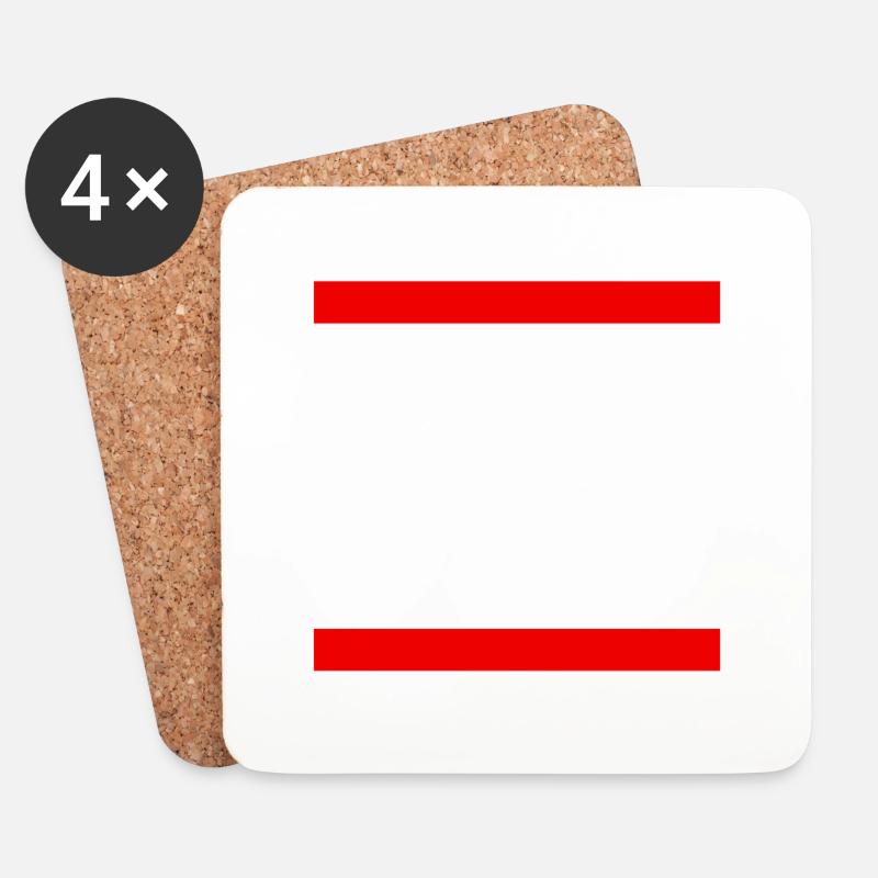 RUN LOGO BLANK - Untersetzer (4er-Set) - Weiß