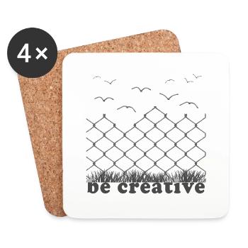 be creative - Coasters (set of 4) - white - Front