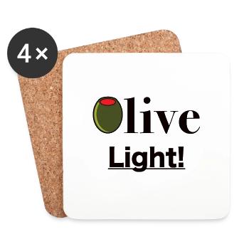 Olive Light - Untersetzer (4er-Set) - Weiß - Vorne