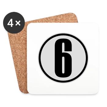 6 - Untersetzer (4er-Set) - Weiß - Vorne