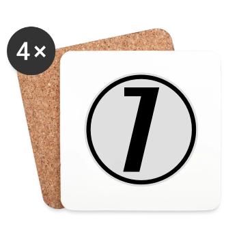 7 - Dessous de verre (lot de 4) - blanc - Devant
