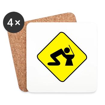 Alkohol - Untersetzer (4er-Set) - Weiß - Vorne
