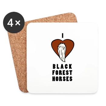 BLACK FOREST HORSE 5 - Untersetzer (4er-Set) - Weiß - Vorne