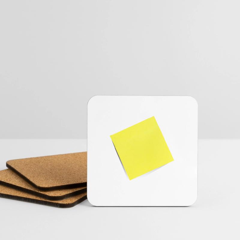yellow notepad , sticky note , sticky note Coasters (set of 4)