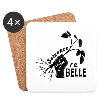 Semence rebelle (n) - Dessous de verre (lot de 4) - blanc - Devant