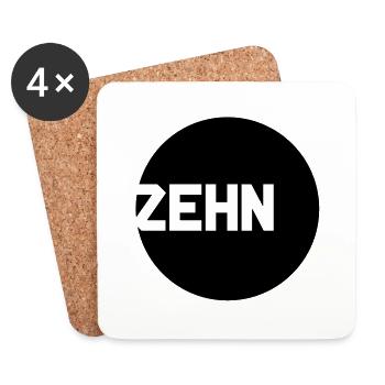 zehn__f1 - Coasters (set of 4) - white - Front