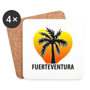 Fuerteventura Palm Heart - Coasters (set of 4) - white - Front