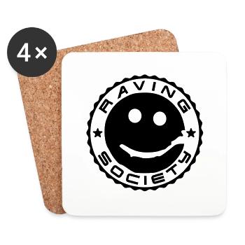 Smiley__V010 - Untersetzer (4er-Set) - Weiß - Vorne