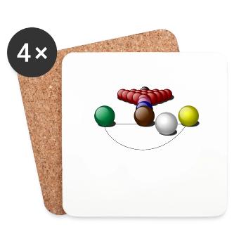 snookerrack - Untersetzer (4er-Set) - Weiß - Vorne