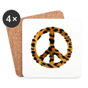 Peace my love - Coasters (set of 4) - white - Front