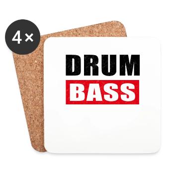 Drum and Bass - Coasters (set of 4) - white - Front