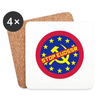 Stop EUdSSR - Untersetzer (4er-Set) - Weiß - Vorne