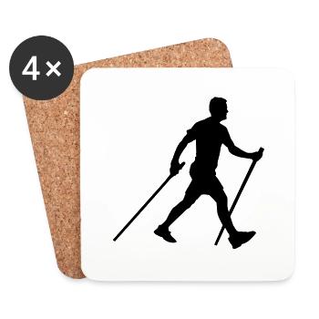 nordic_walking__f1 - Untersetzer (4er-Set) - Weiß - Vorne
