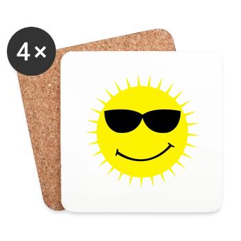 sun - Untersetzer (4er-Set) - Weiß - Vorne