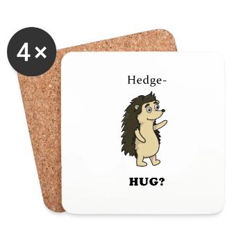 Hérisson hérisson - Dessous de verre (lot de 4) - blanc - Devant