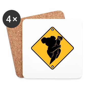 Koala - Coasters (set of 4) - white - Front