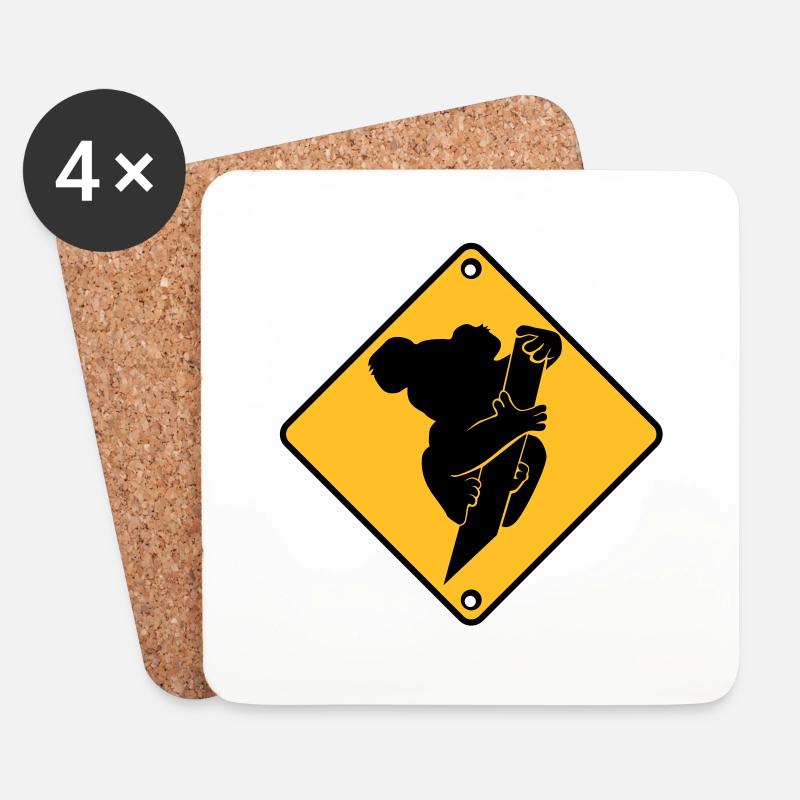Koala - Coasters (set of 4) - white