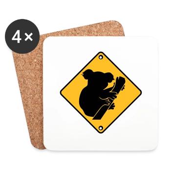 Koala - Coasters (set of 4) - white - Front