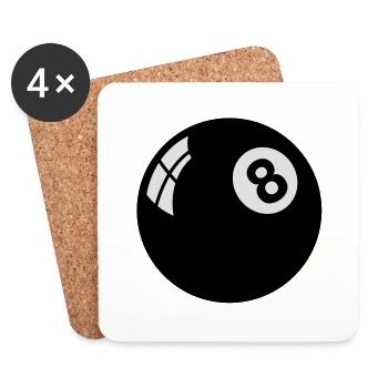 eight_ball__f2 - Untersetzer (4er-Set) - Weiß - Vorne