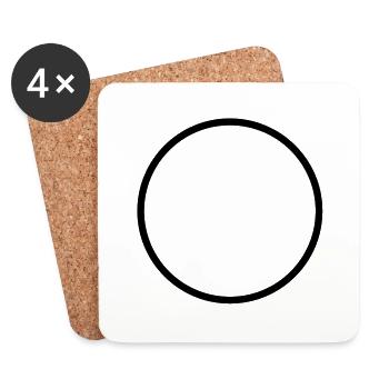 Ring Kreis Hipster Symbol Style Trend Mathematik - Untersetzer (4er-Set) - Weiß - Vorne