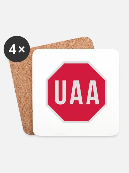 Genetik und DNA: Vollanschlag für UAA - Untersetzer (4er-Set) - Weiß
