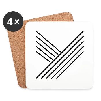 Y - Coasters (set of 4) - white - Front
