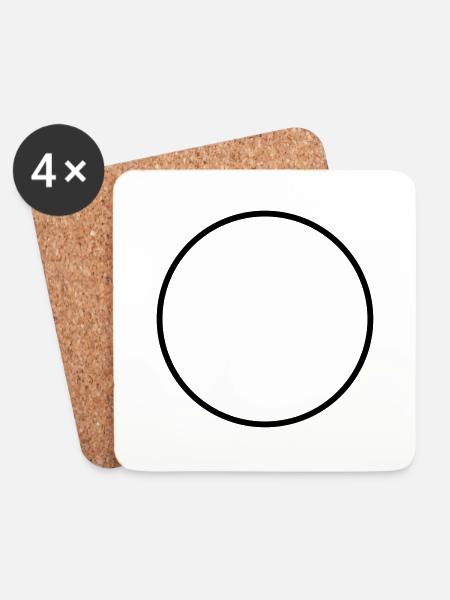kreis3 - Untersetzer (4er-Set) - Weiß