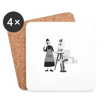 art - Coasters (set of 4) - white - Front