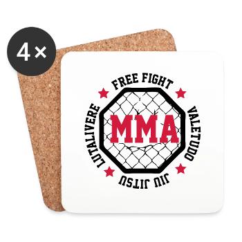 MMA - Untersetzer (4er-Set) - Weiß - Vorne