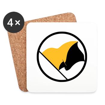 Anarcho Capitalism - Coasters (set of 4) - white - Front