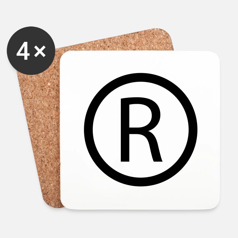 Registered Trademark Symbol - Untersetzer (4er-Set) - Weiß