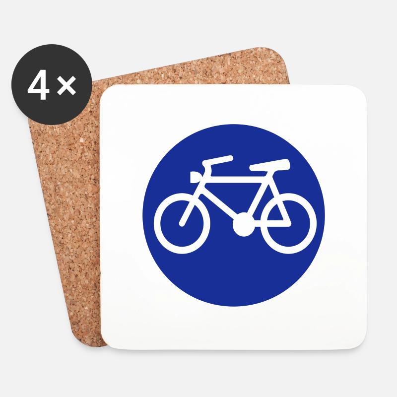 Fahrrad - Untersetzer (4er-Set) - Weiß