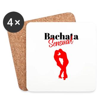 Bachata Sensual Gift Dance Latinos Latina Kiz - Coasters (set of 4) - white - Front