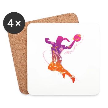 féminin de handball de - Dessous de verre (lot de 4) - blanc - Devant