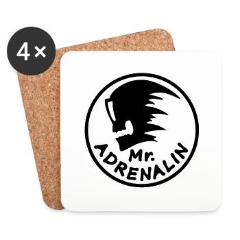 mr_adrenalin_l - Untersetzer (4er-Set) - Weiß - Vorne