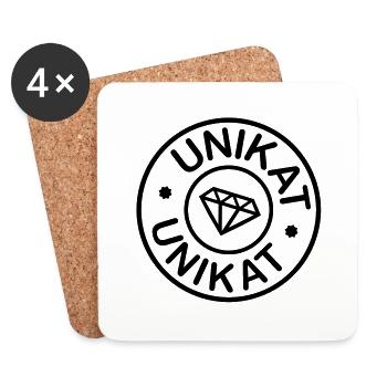 Unique with Diamond - Coasters (set of 4) - white - Front