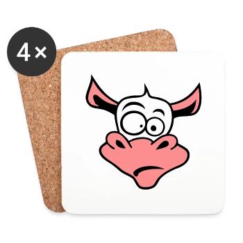 Kuh Kuh kuh Vaca mucca 22114 - Untersetzer (4er-Set) - Weiß - Vorne