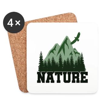 Nature... Nature in the National Park - Coasters (set of 4) - white - Front