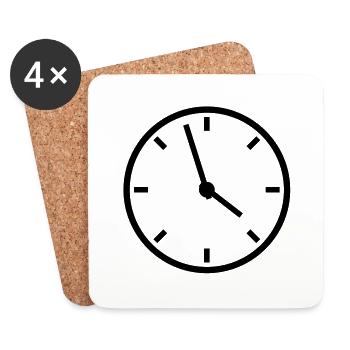 uhr_f1 - Coasters (set of 4) - white - Front