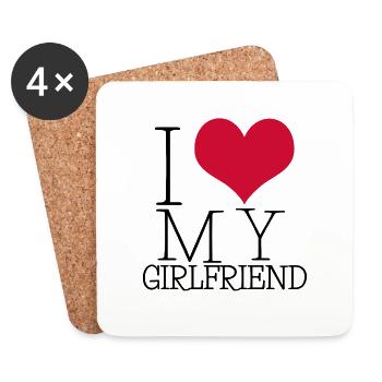 i love my girl - Untersetzer (4er-Set) - Weiß - Vorne