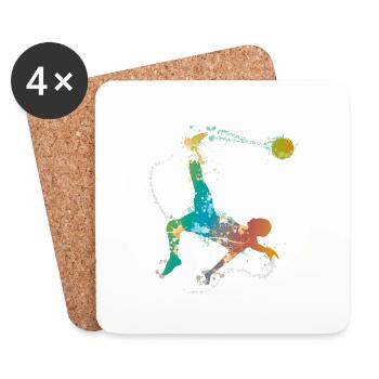 soccer male uk - Coasters (set of 4) - white - Front
