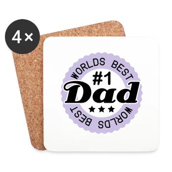 worlds_best_dad___f2 - Coasters (set of 4) - white - Front