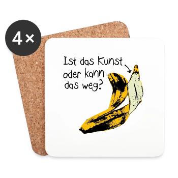 Ist das Kunst oder kann das weg? - Untersetzer (4er-Set) - Weiß - Vorne