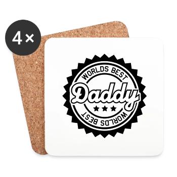 worlds_best_daddy__f1 - Coasters (set of 4) - white - Front