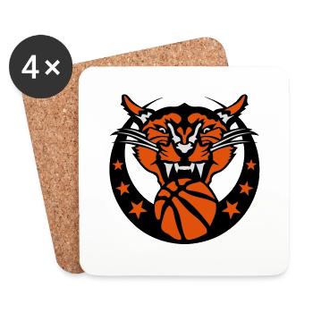 basketball cougar logo sport8 - Dessous de verre (lot de 4) - blanc - Devant