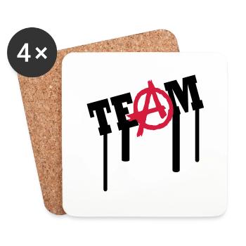 a team graffiti - Untersetzer (4er-Set) - Weiß - Vorne